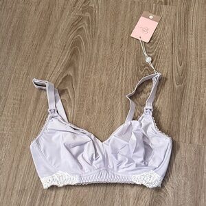 Lavender Lace Trim Bra